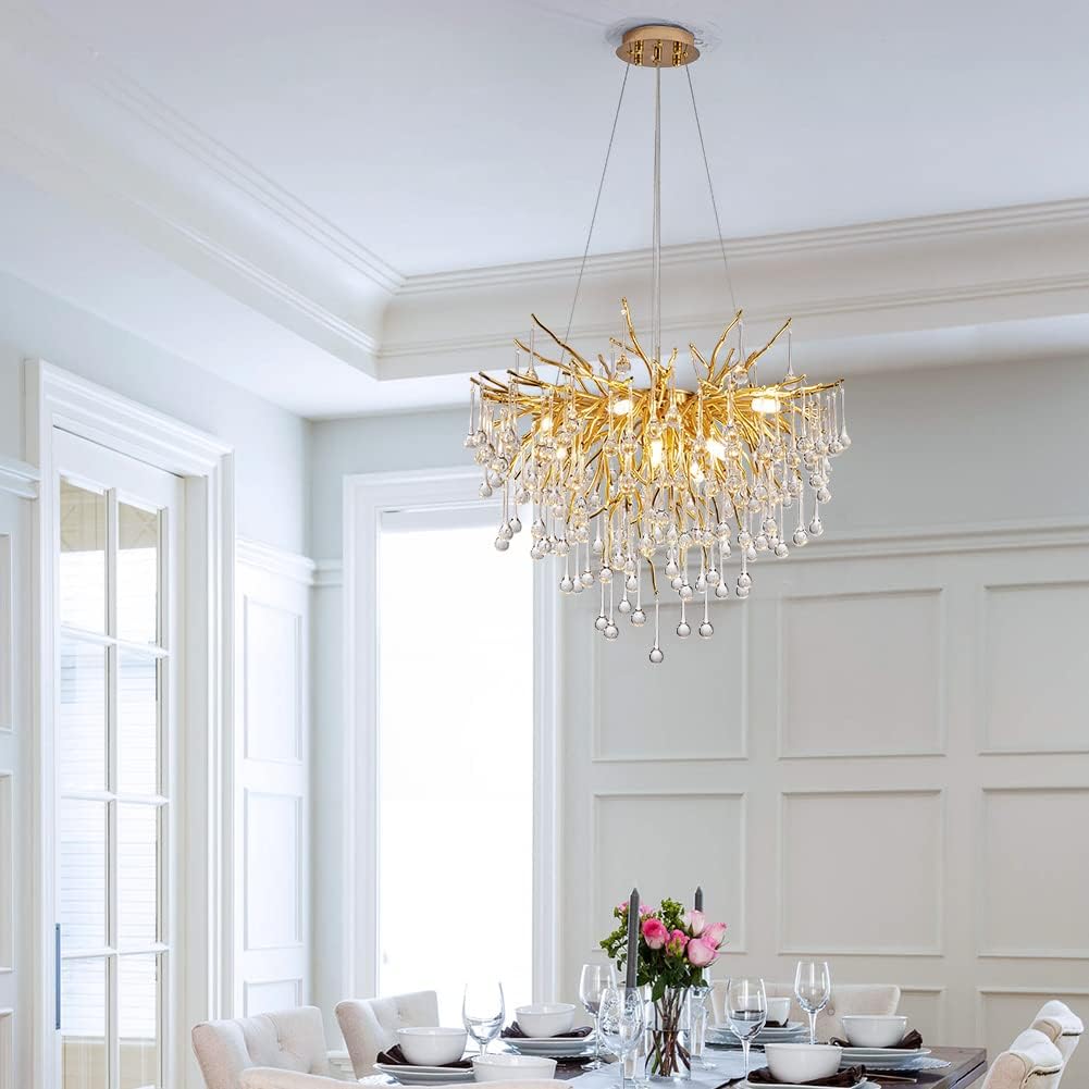 Candelabru Cristal LUXURY Golden Tears 40CM