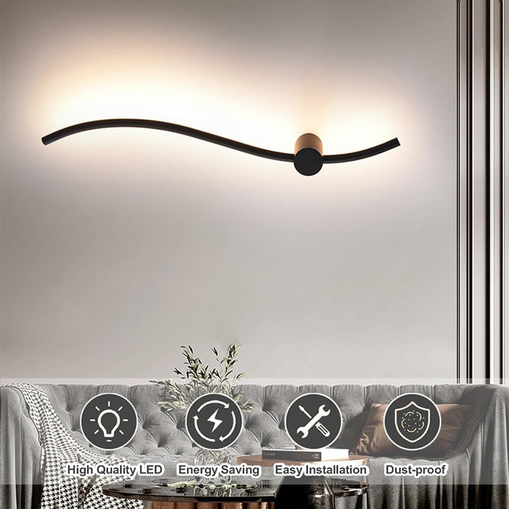 Aplica LED DESI 40W Black 100CM