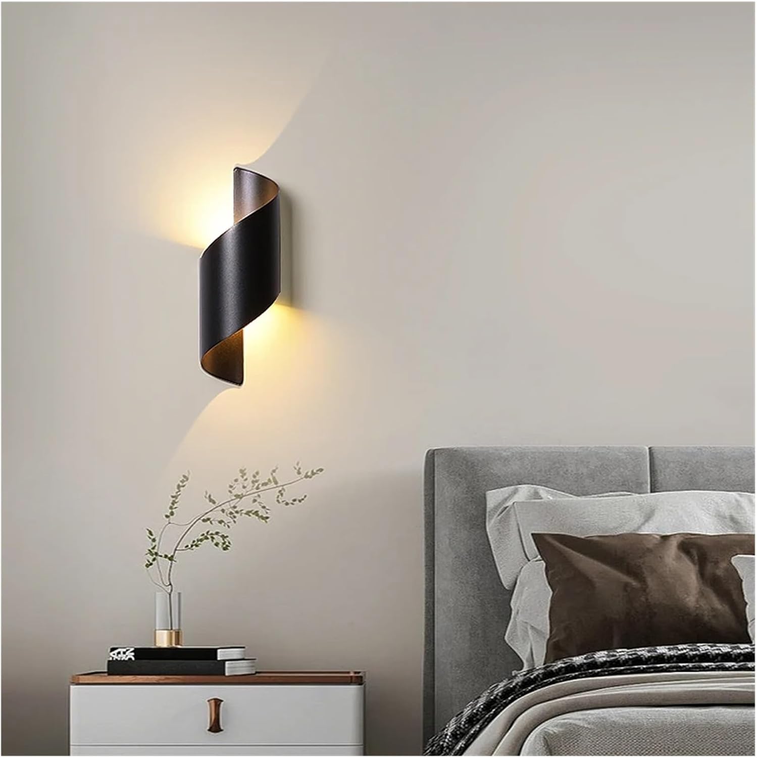 Aplica LED Exterior 10W Spirala Neagra