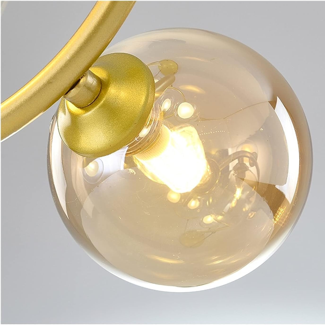 Pendul Nordic Abajur Fumuriu 3xE27 Gold