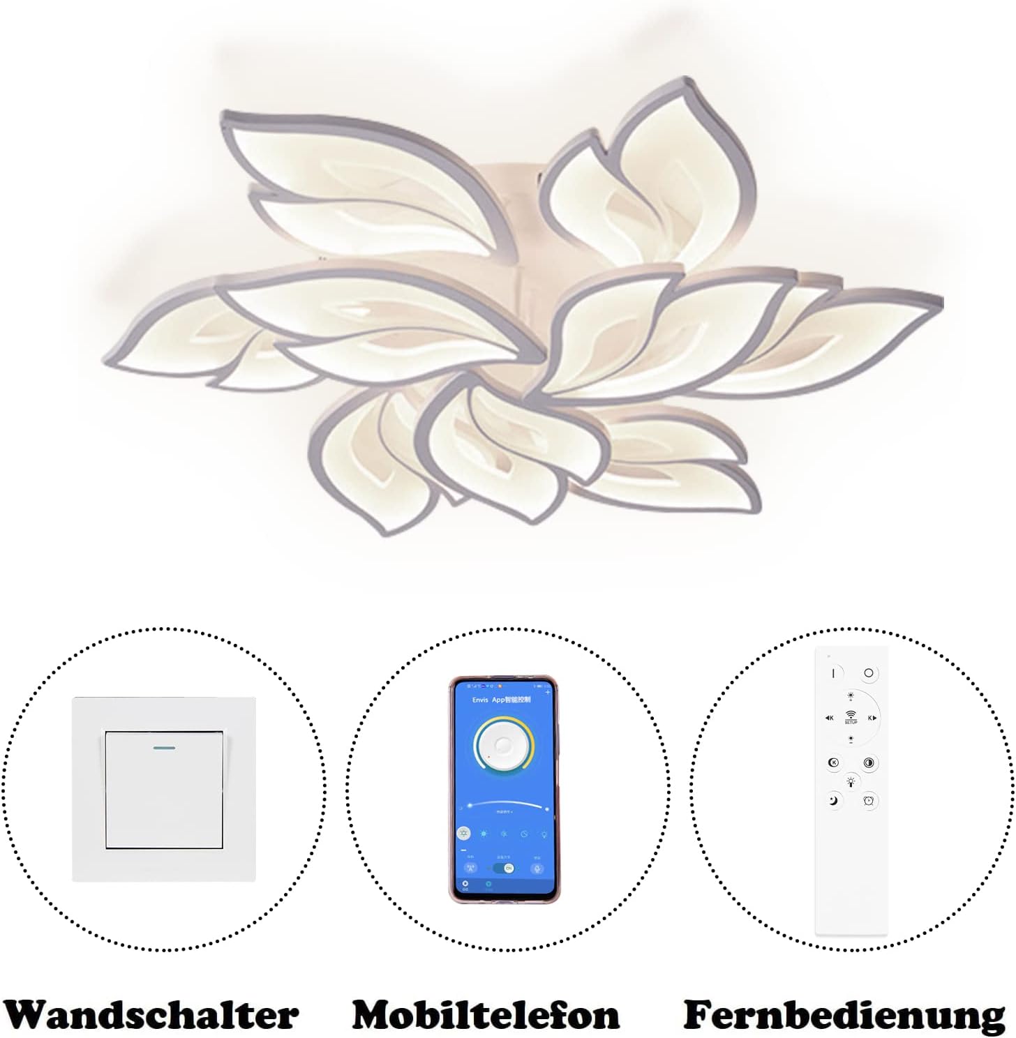 Lustra LED Anemone Grande Echivalent 800W Telecomanda