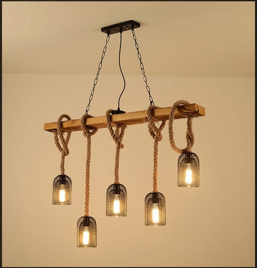 Lustra Wood Design Steel Cage 5XE27