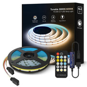 KIT Banda LED COB 24V CCT 5 metri cu 3 Tipuri de Lumina si Telecomanda