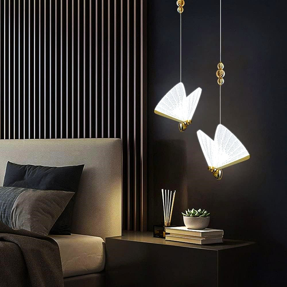 Lustra LED Luxury 2 Golden Butterflies