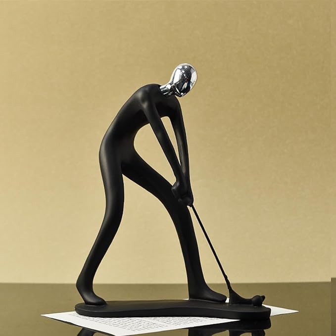 Statueta Golfer Black Moderna 23cm