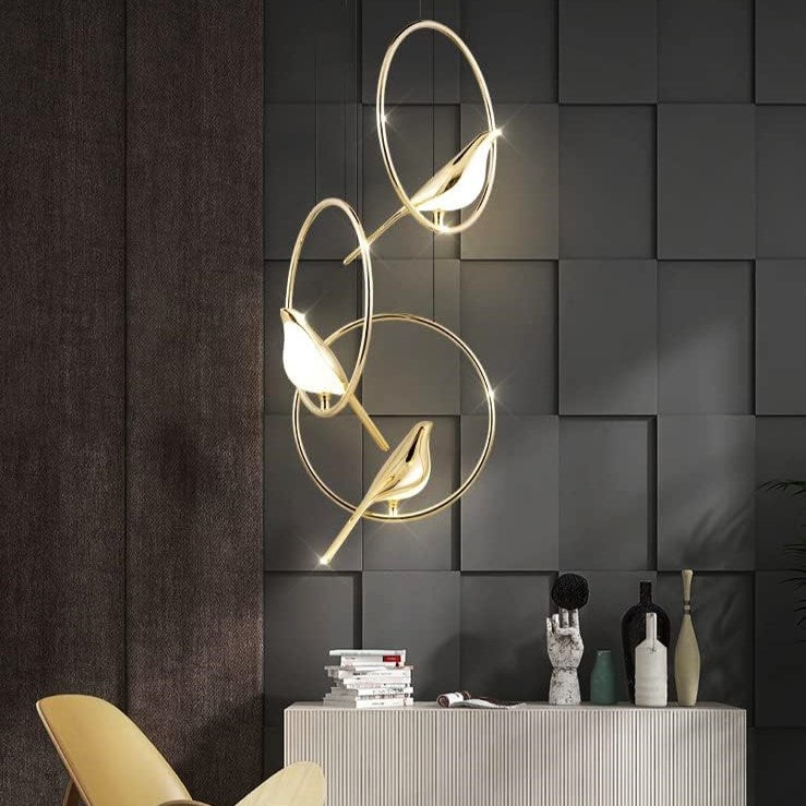 Pendul LED Luxury Golden Swallow