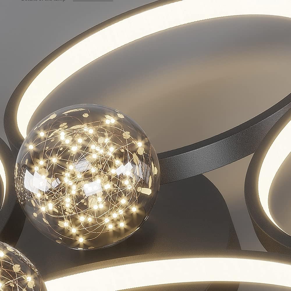 Lustra LED Enigma BLACK Telecomanda Echivalent 300W