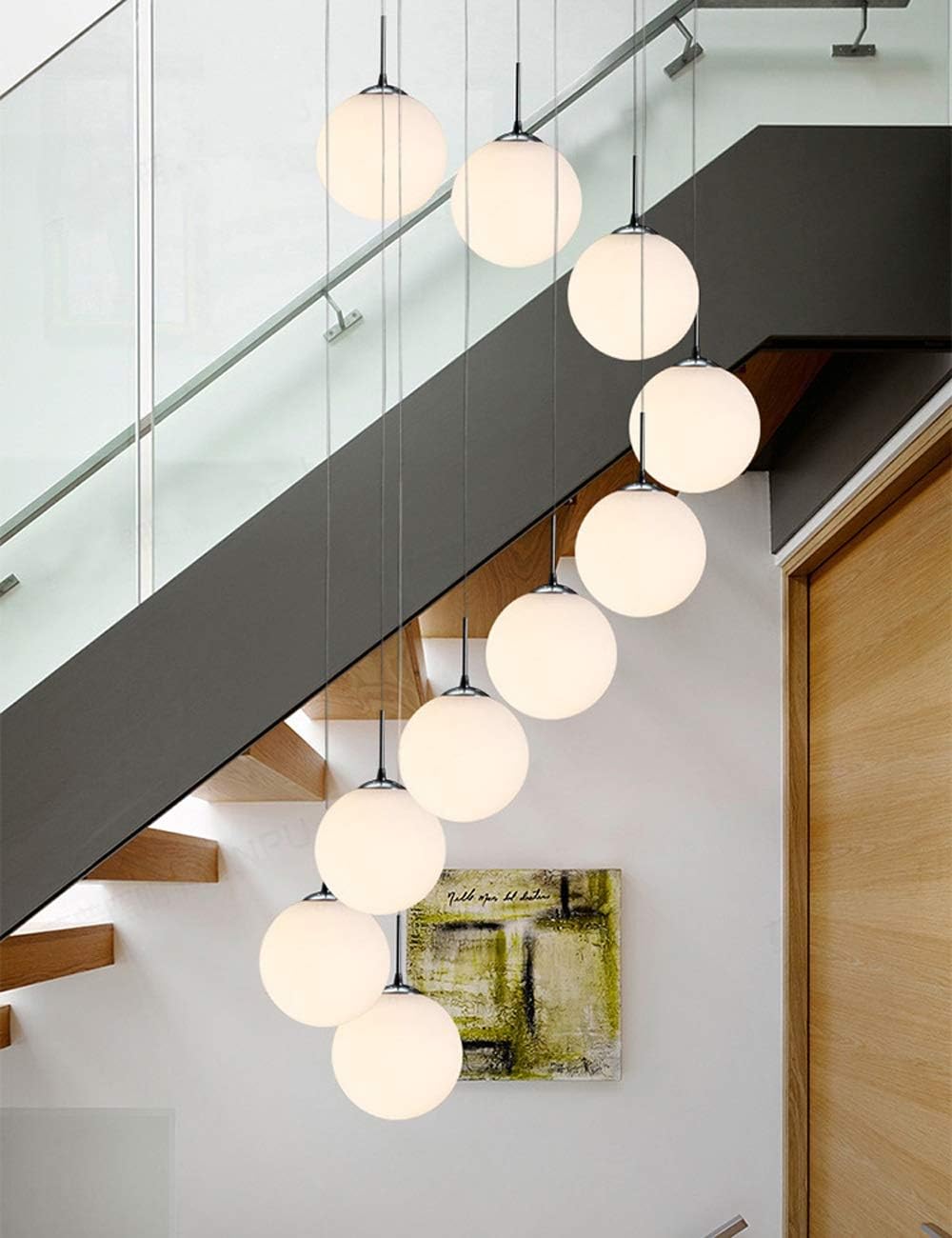 Lustra Abajur Mat SILVER LUXURY STAIRCASE Gigant