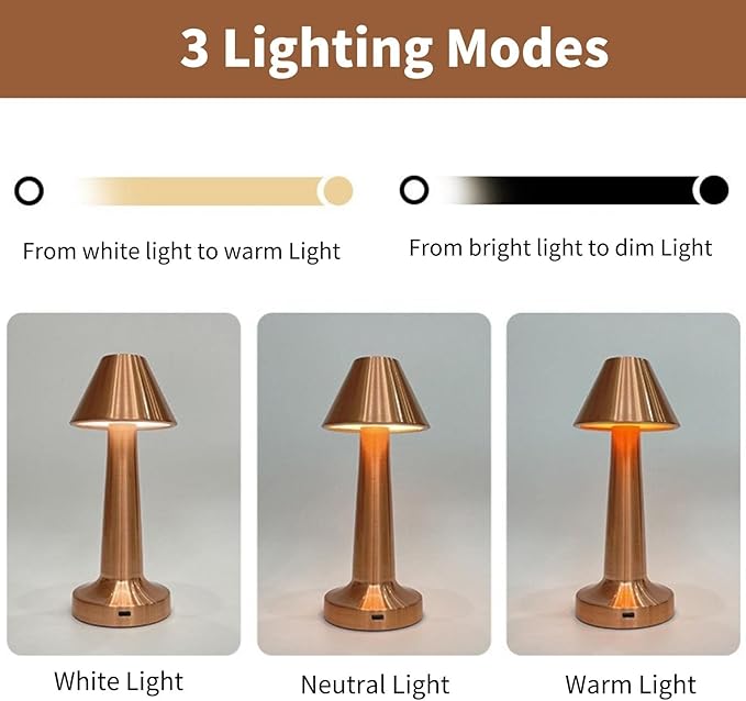 Lampa LED EmberGlow, 3 Tipuri De Lumina, Incarcare USB