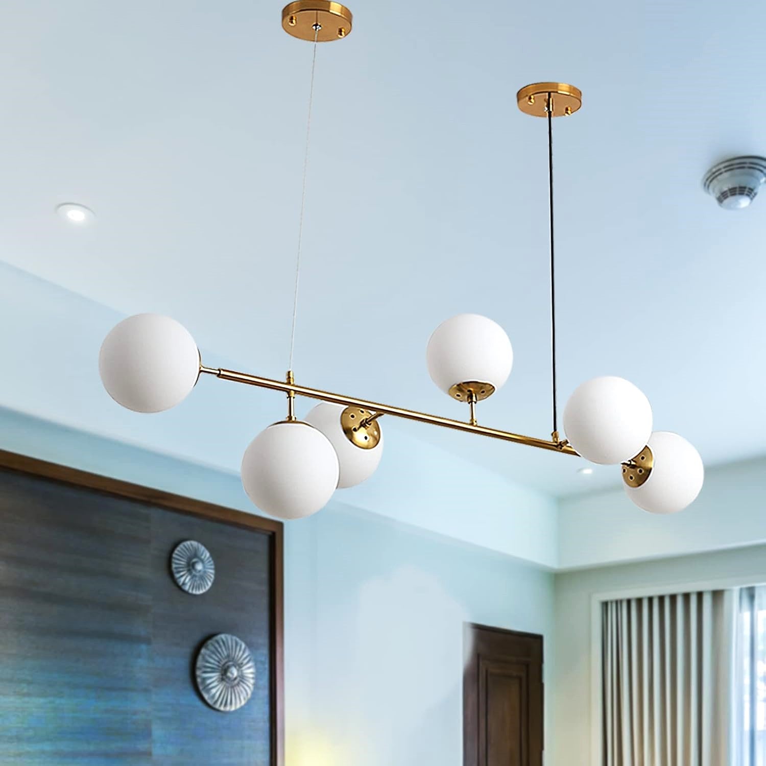 Lustra Abajur MAT GOLD Liniara 6xE27