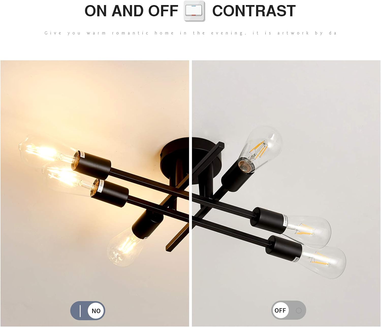 Lustra Vintage 6xE27 Black 3215/6BK