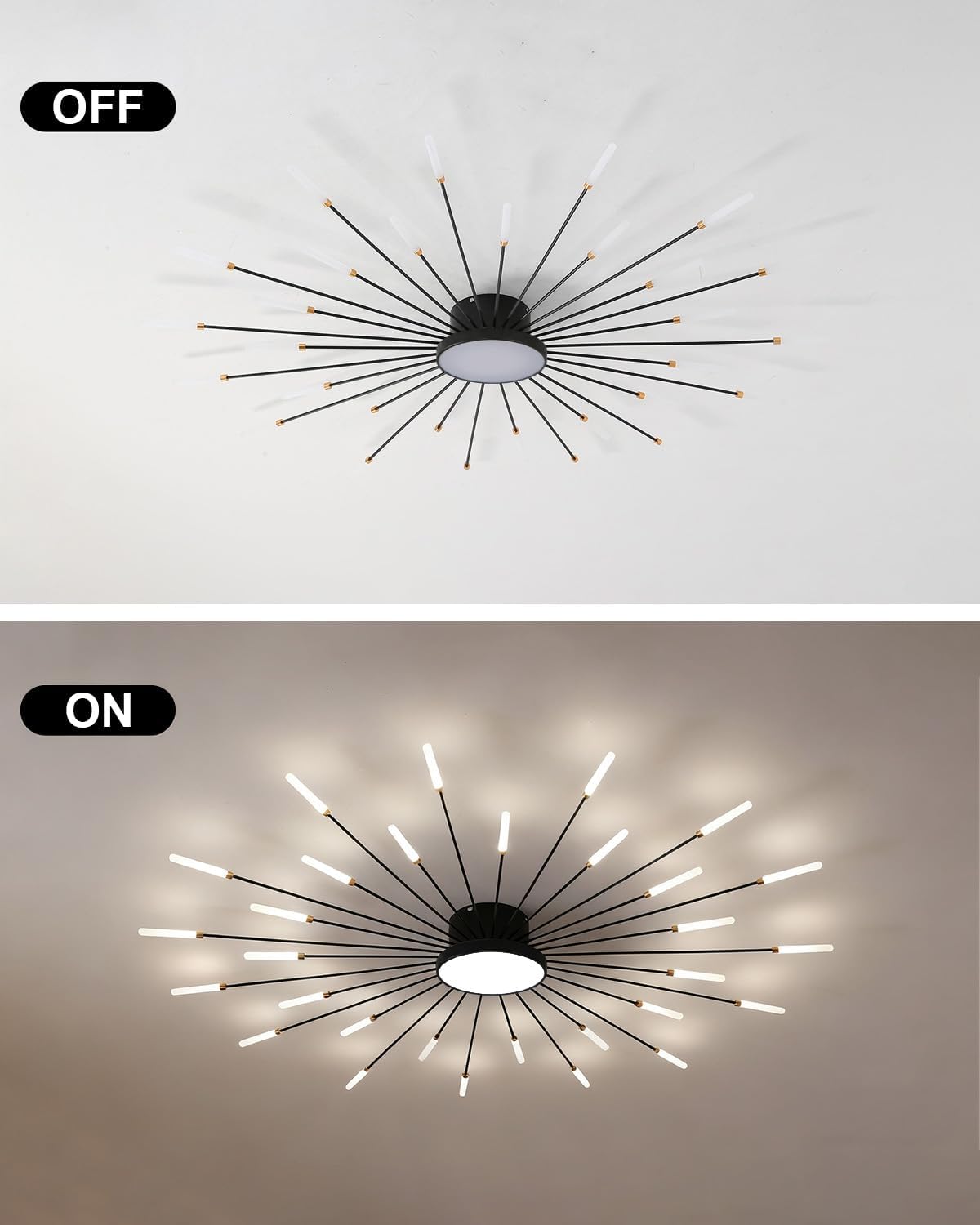 Lustra LED American Black Sun Echivalent 500W Telecomanda