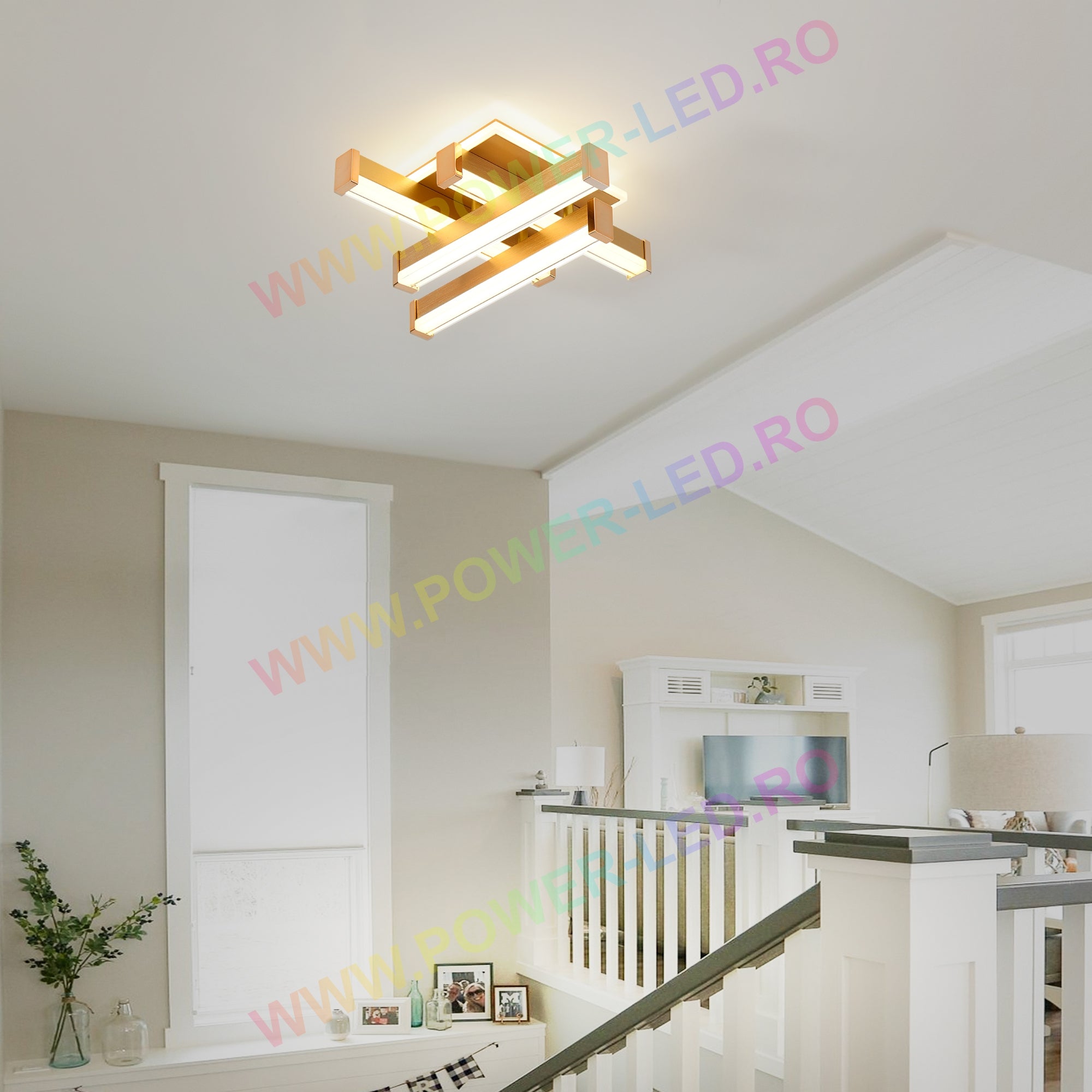 Aplica Led Linnes Square 62W Gold Echivalent 300W Wall Light Fixtures