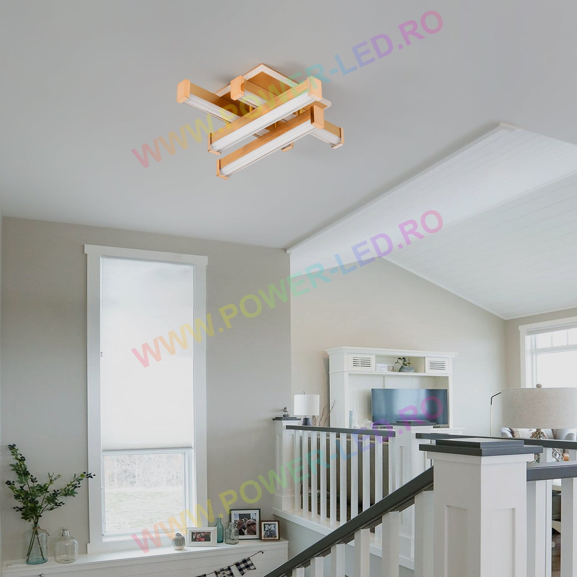 Aplica Led Linnes Square 62W Gold Echivalent 300W Wall Light Fixtures