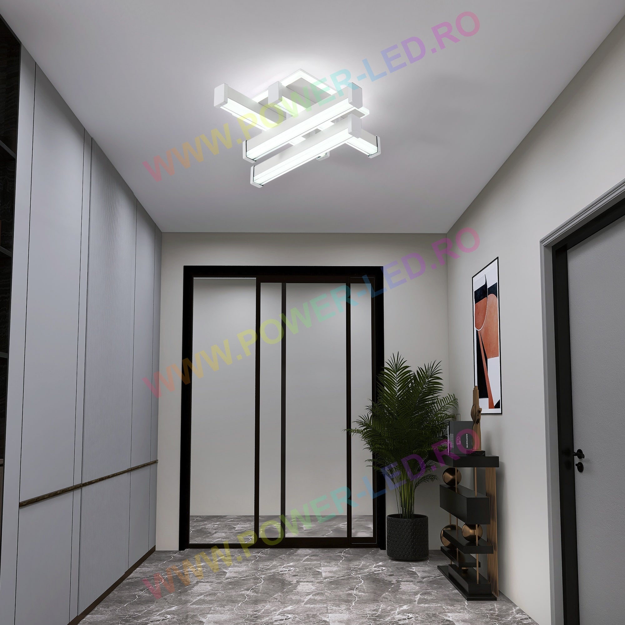 Aplica LED LINNES SQUARE 62W Alba Echivalent 300W