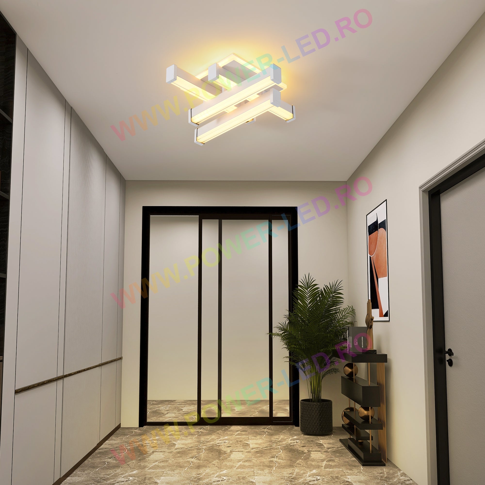 Aplica LED LINNES SQUARE 62W Alba Echivalent 300W