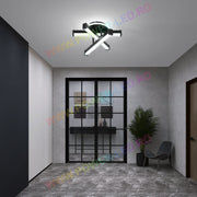 Aplica LED LINNES CIRCLE 52W BLACK Echivalent 300W