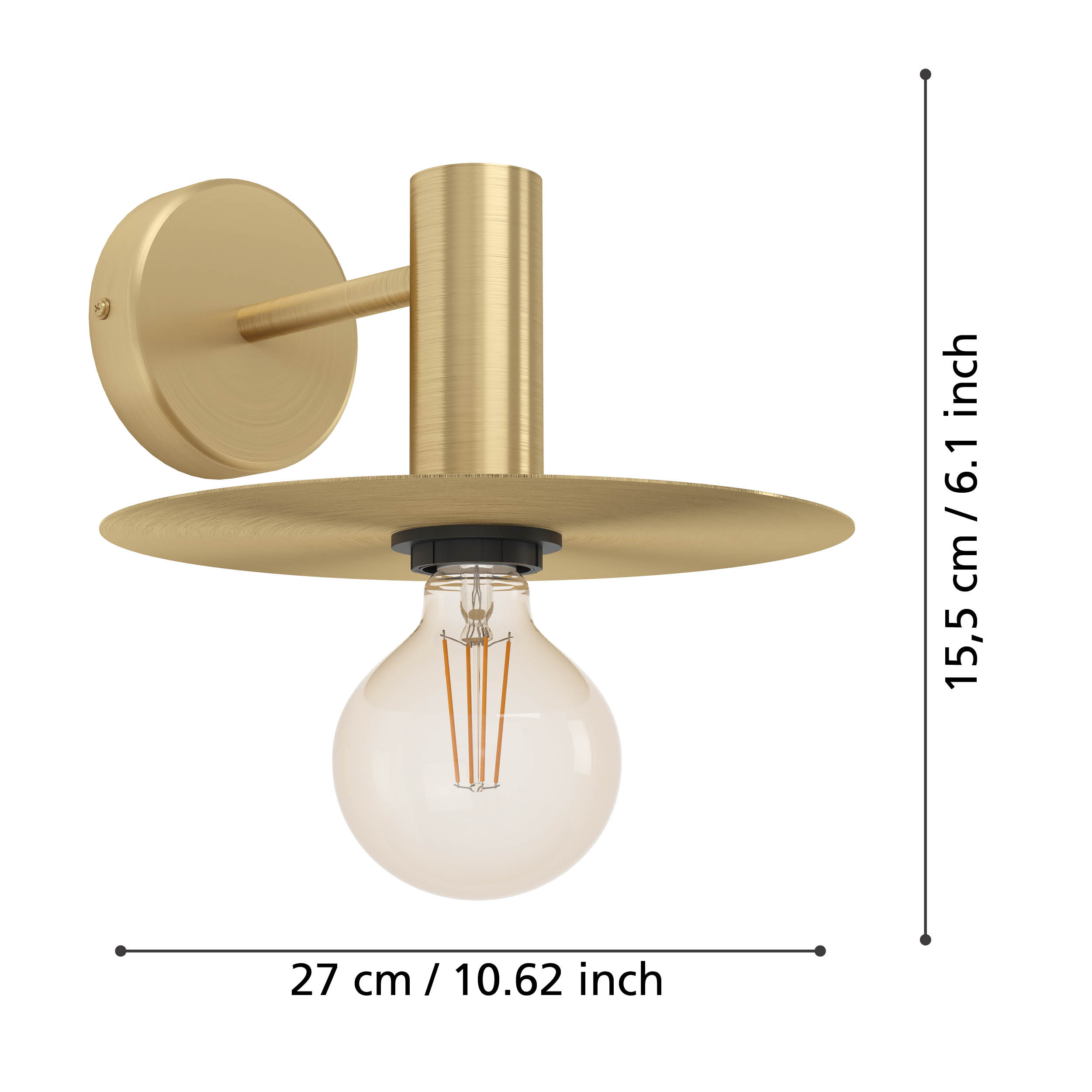 Aplica Escandell Gold 1xE27 Eglo
