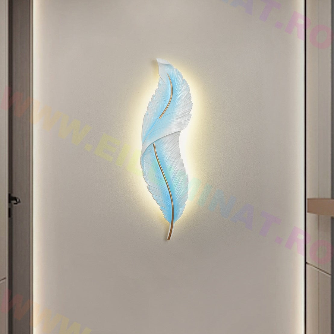 Aplica LED Luxury Feather 36W 87cm Blue Sky