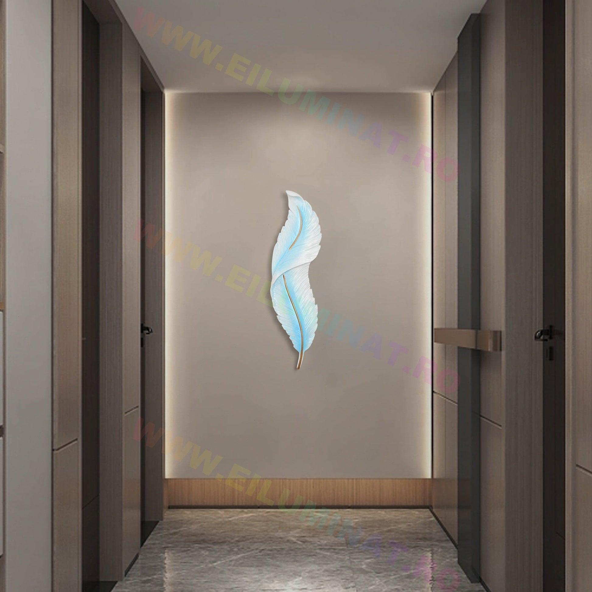 Aplica LED Luxury Feather 25W 63CM Blue SKY