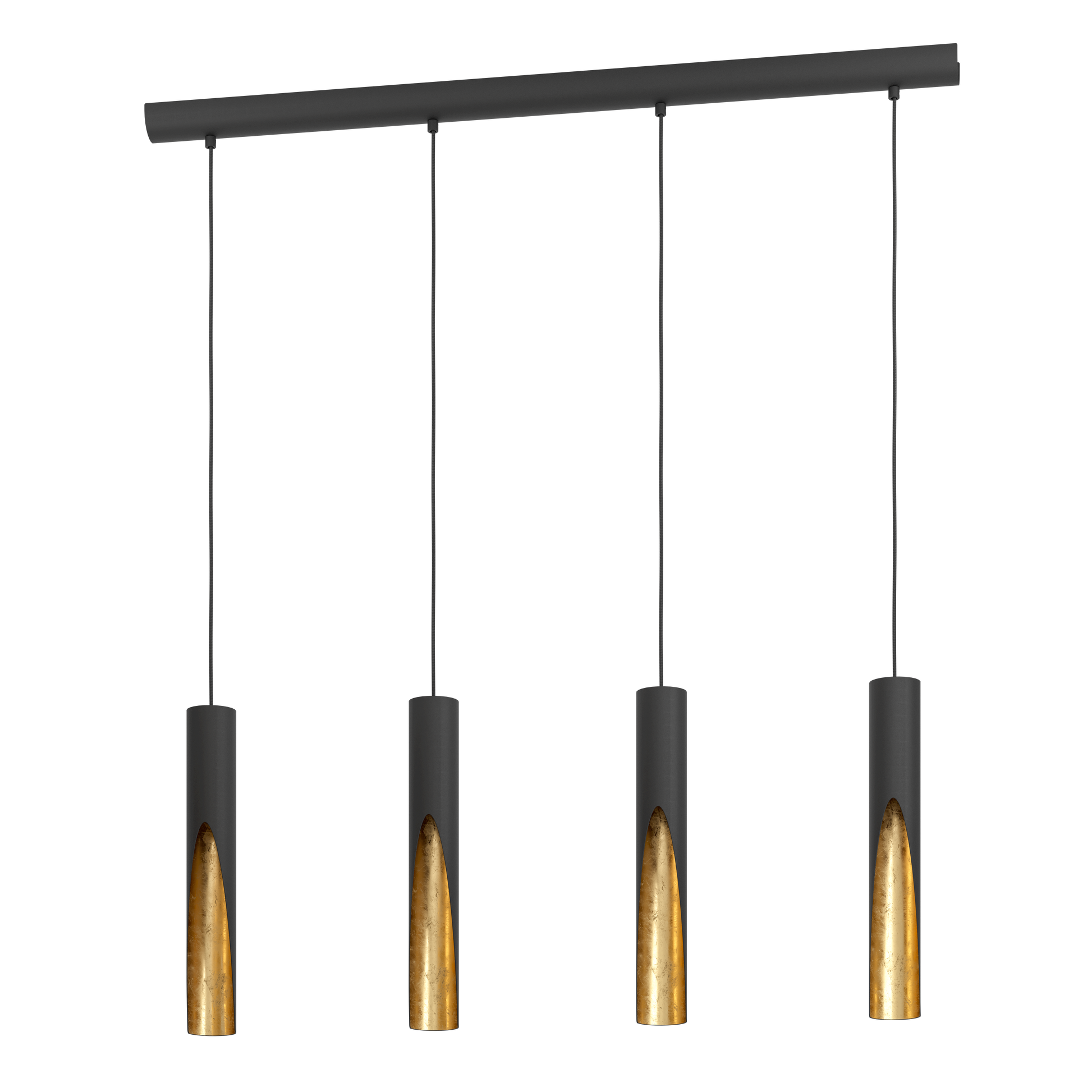 Lustra Suspendată BARBOTTO Black & Gold 110CM