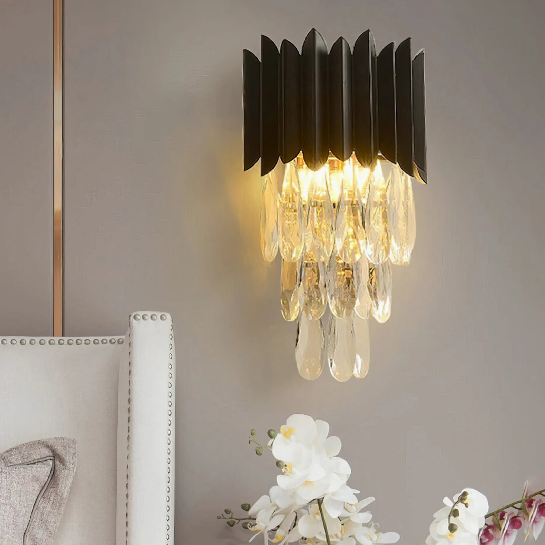 Aplica Perete Cristal 2xE14 Black Extravaganza