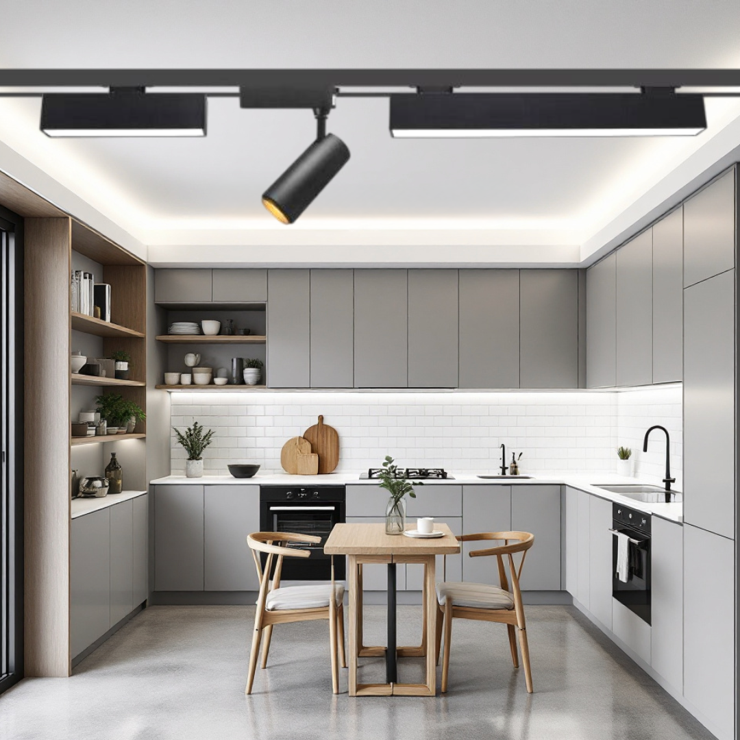 Spot LED Sina Magazin Liniar MAT 48W 120cm Negru