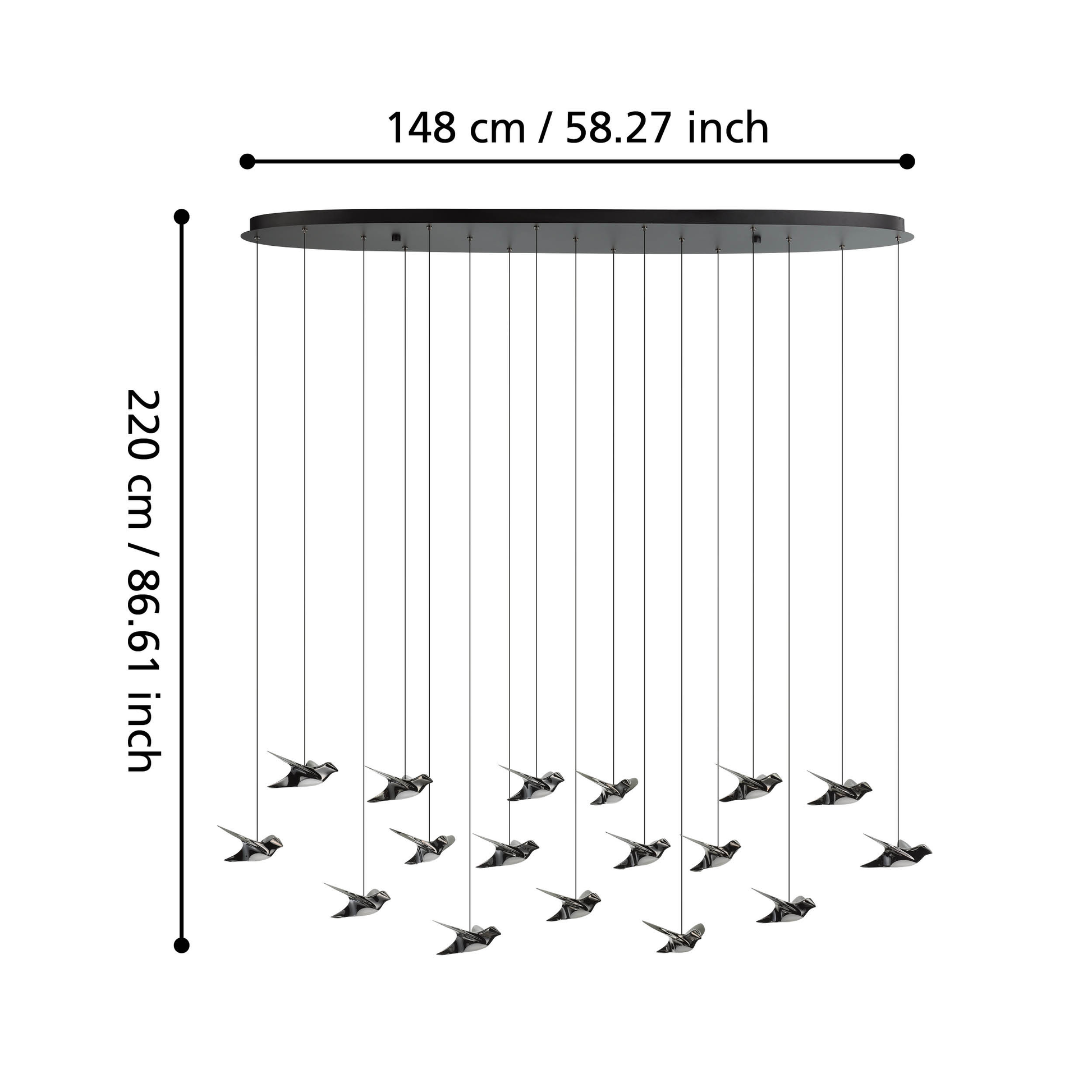 Lustra LED Suspendata Luxury PARATEBUENO Eglo 390353