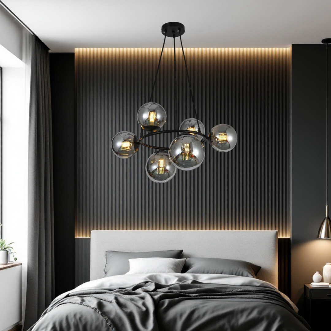 Lustra Abajur 6xE27 NovaLight - VP2413-6 NEAGRA / ABAJUR Chandeliers