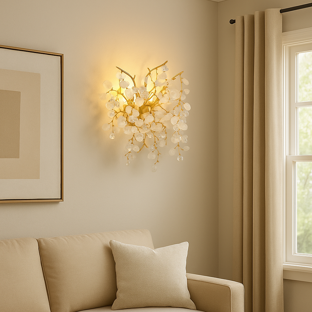 Aplica Perete Cristal Luxury Golden SunFlower