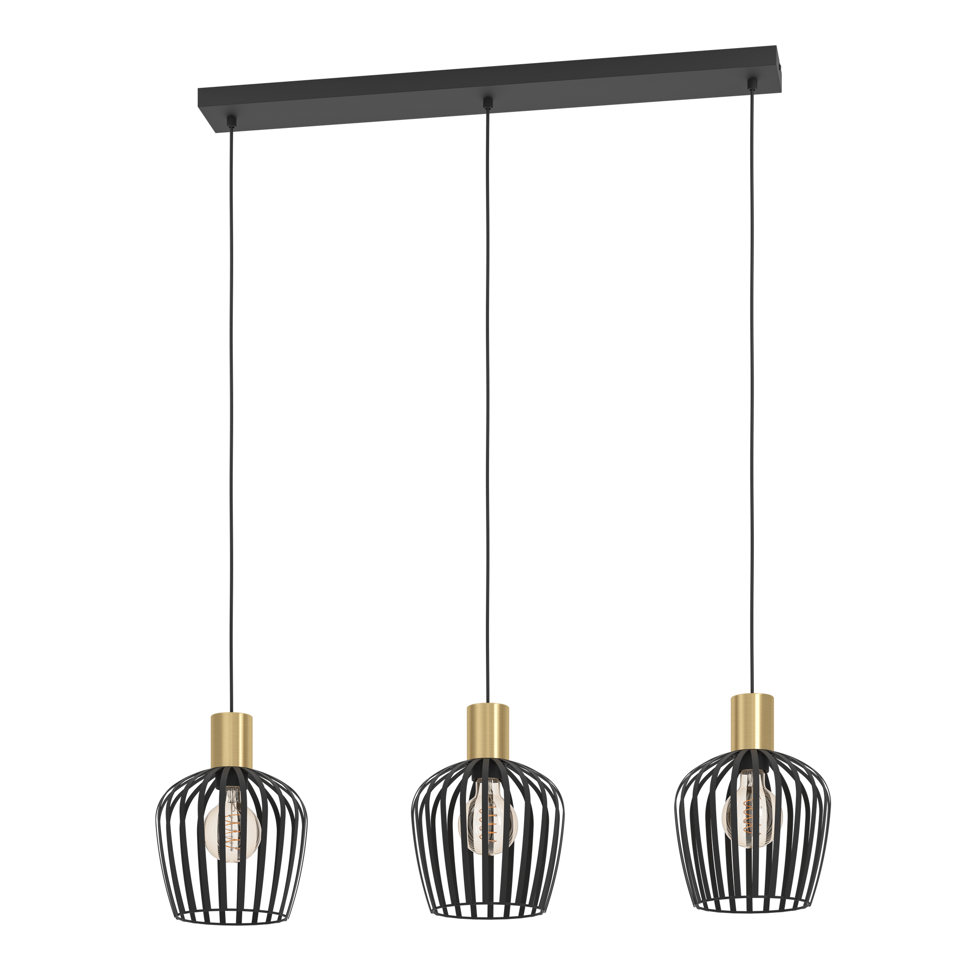 Lustra Suspendata EMPOLI Black & Gold 110CM