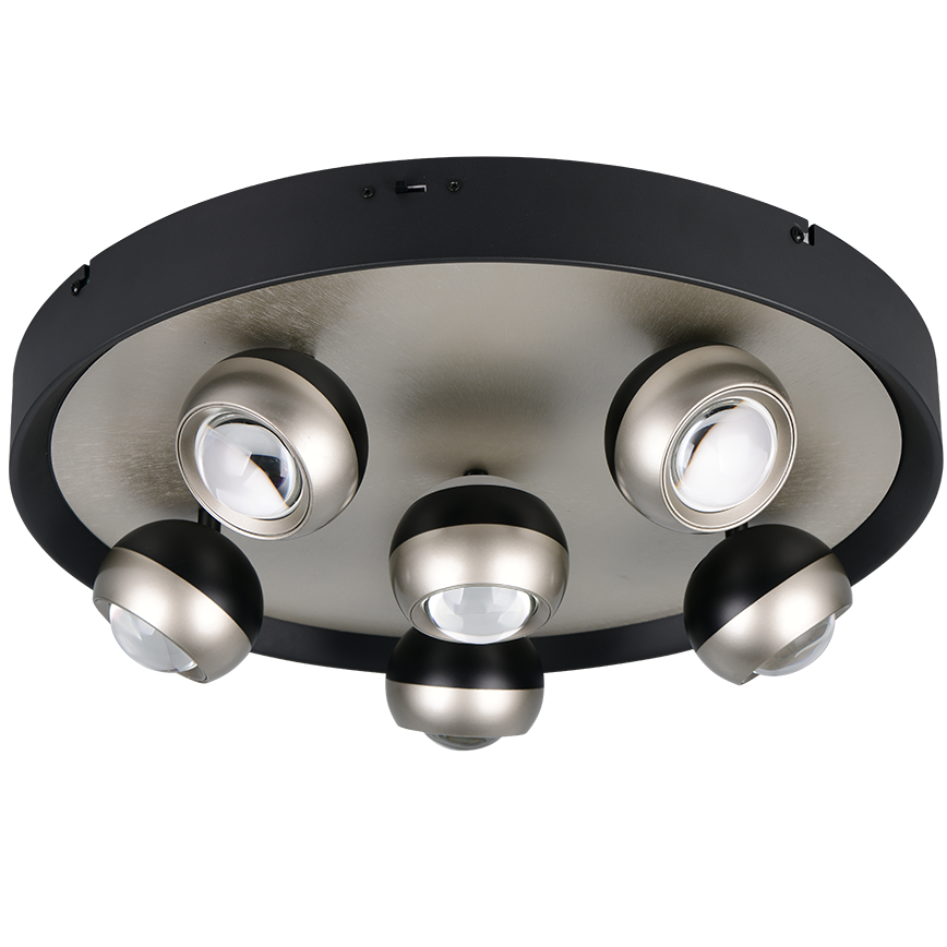 Lustra LED Premium SILVER ORBIT Echivalent 500W