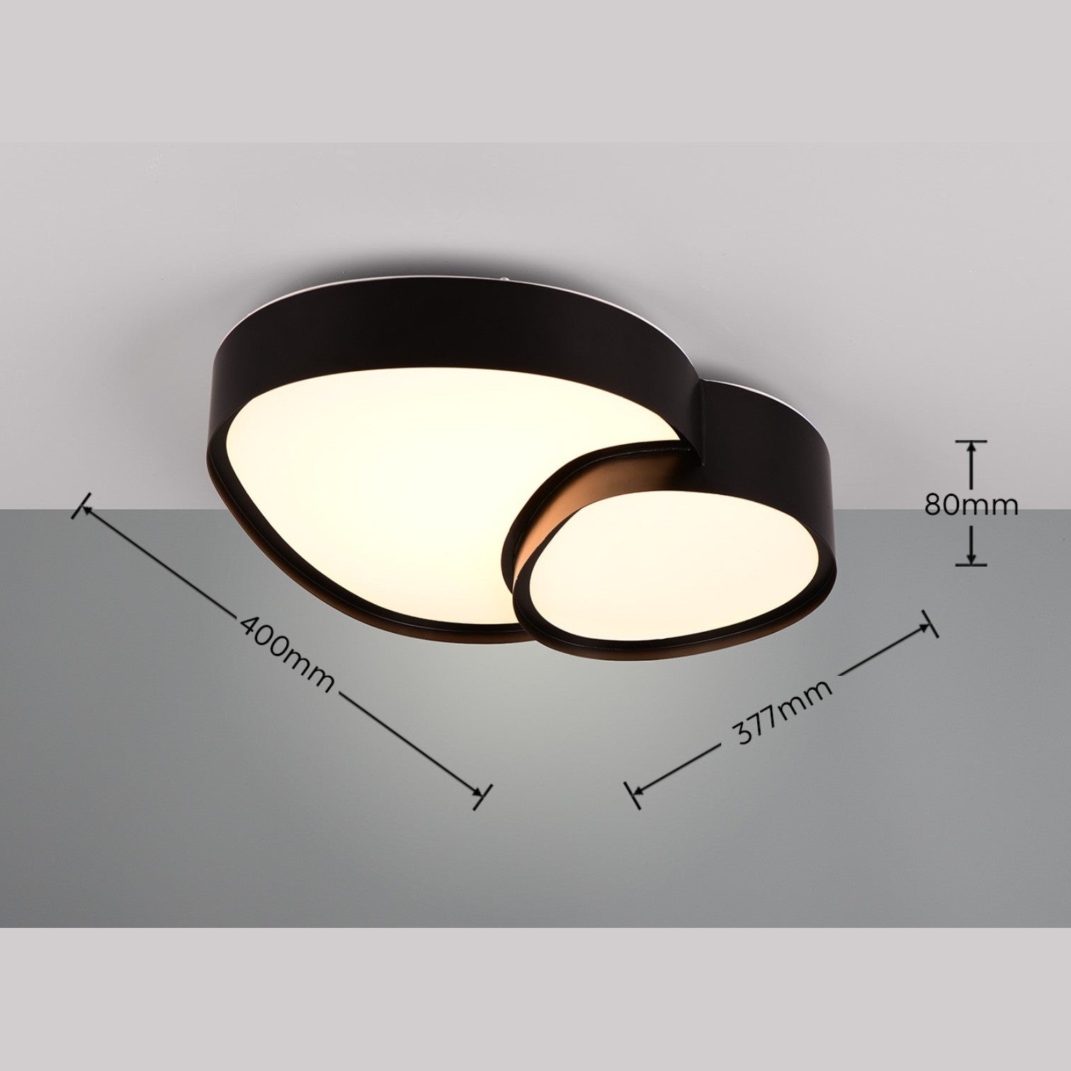 Lustra LED Luxury RISE Black Echivalent 160W Telecomanda