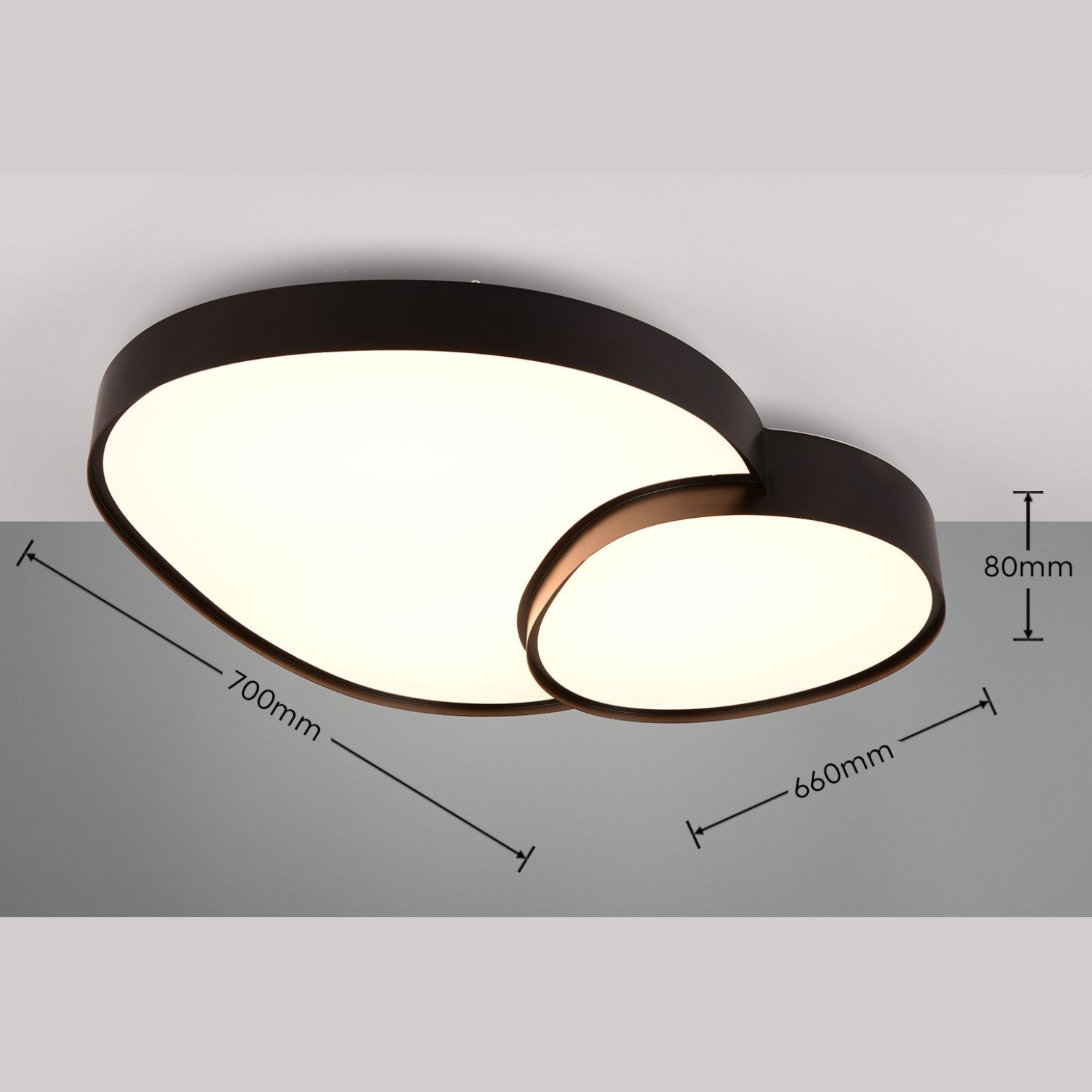 Lustra LED Luxury RISE Black Echivalent 350W Telecomanda