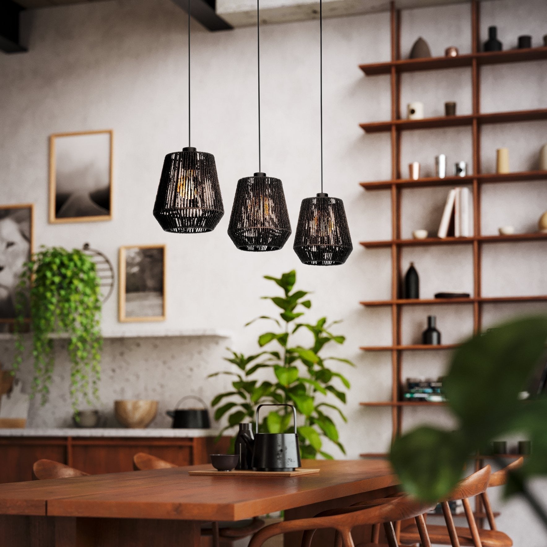 Lustra Suspendata PERSLEY Black 110CM