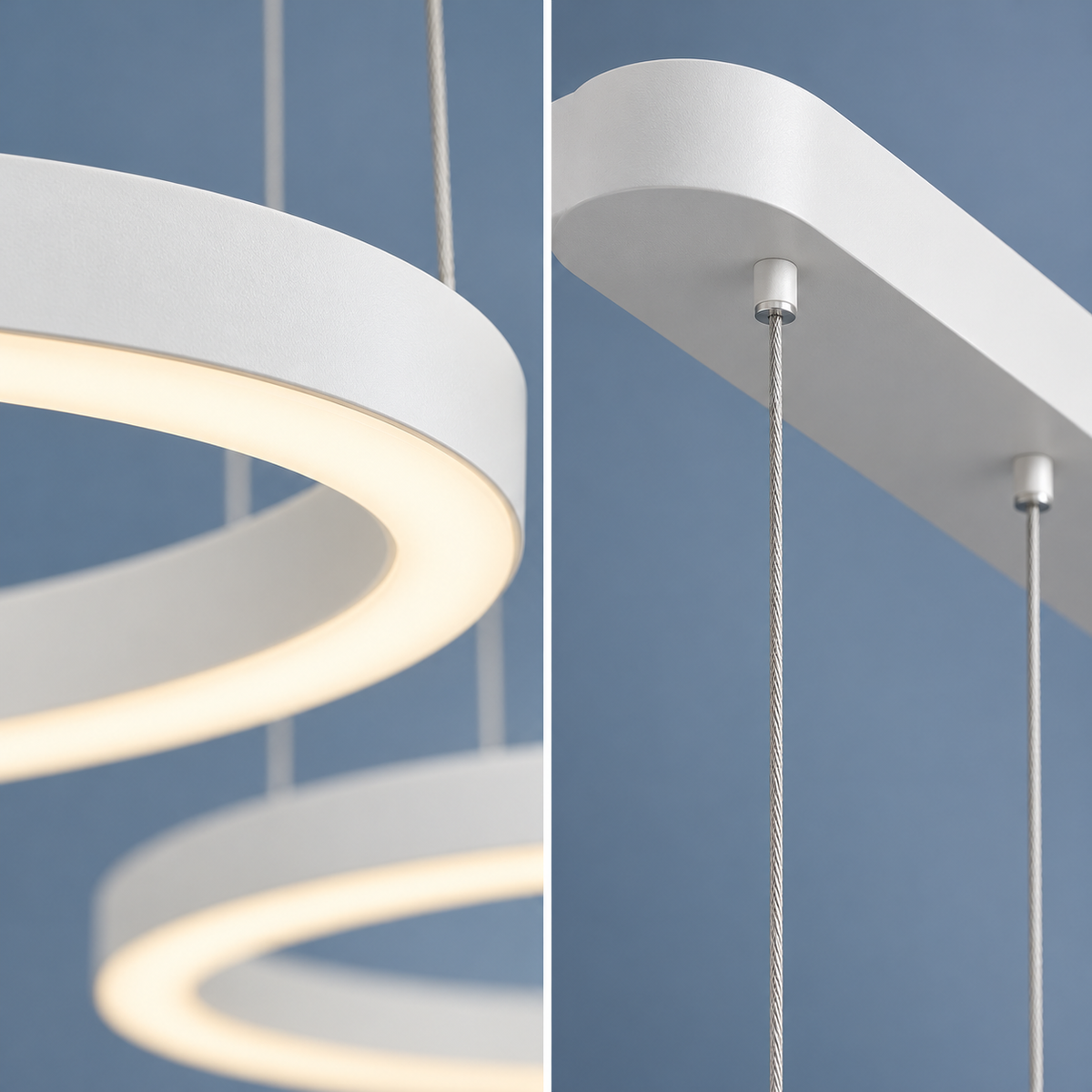 Lustra LED 150W CASSANDRA Circle Alba 3 Segmente Echivalent 600W