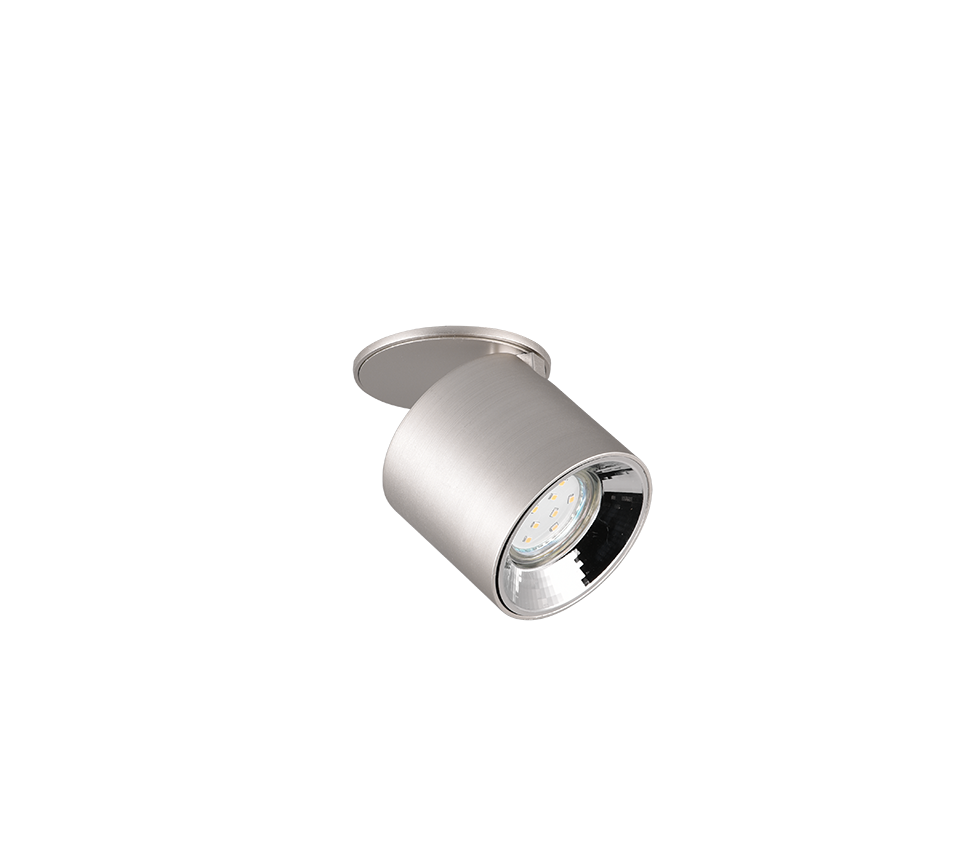 Spot Aplicat Orientabil Rotund Argintiu Dulie GU10 Ø8.7x12CM