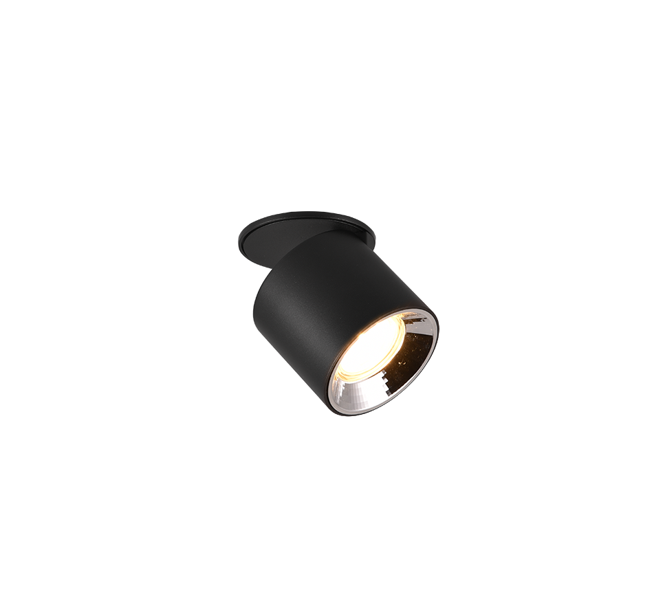 Spot Aplicat Orientabil Rotund Negru Dulie GU10 Ø8.7x12CM