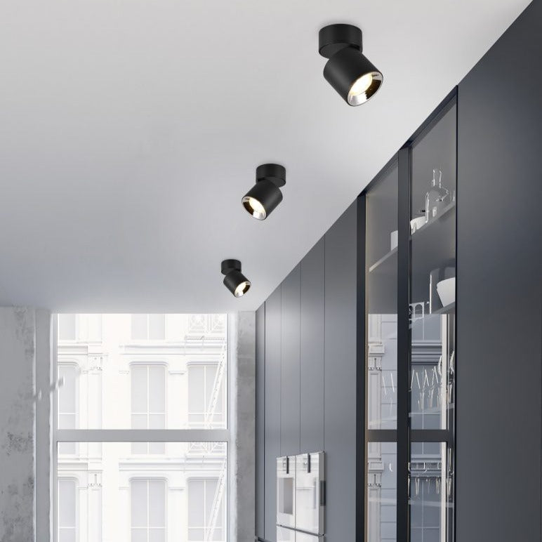 Spot Aplicat Orientabil Rotund Negru Dulie GU10 Ø8.7x12CM