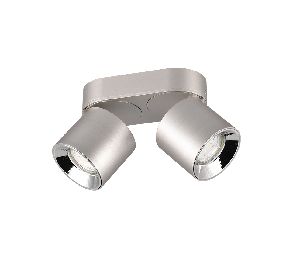 Spot Aplicat Orientabil Dreptunghiular Argintiu Dulie 2xGU10 L18 x H12CM