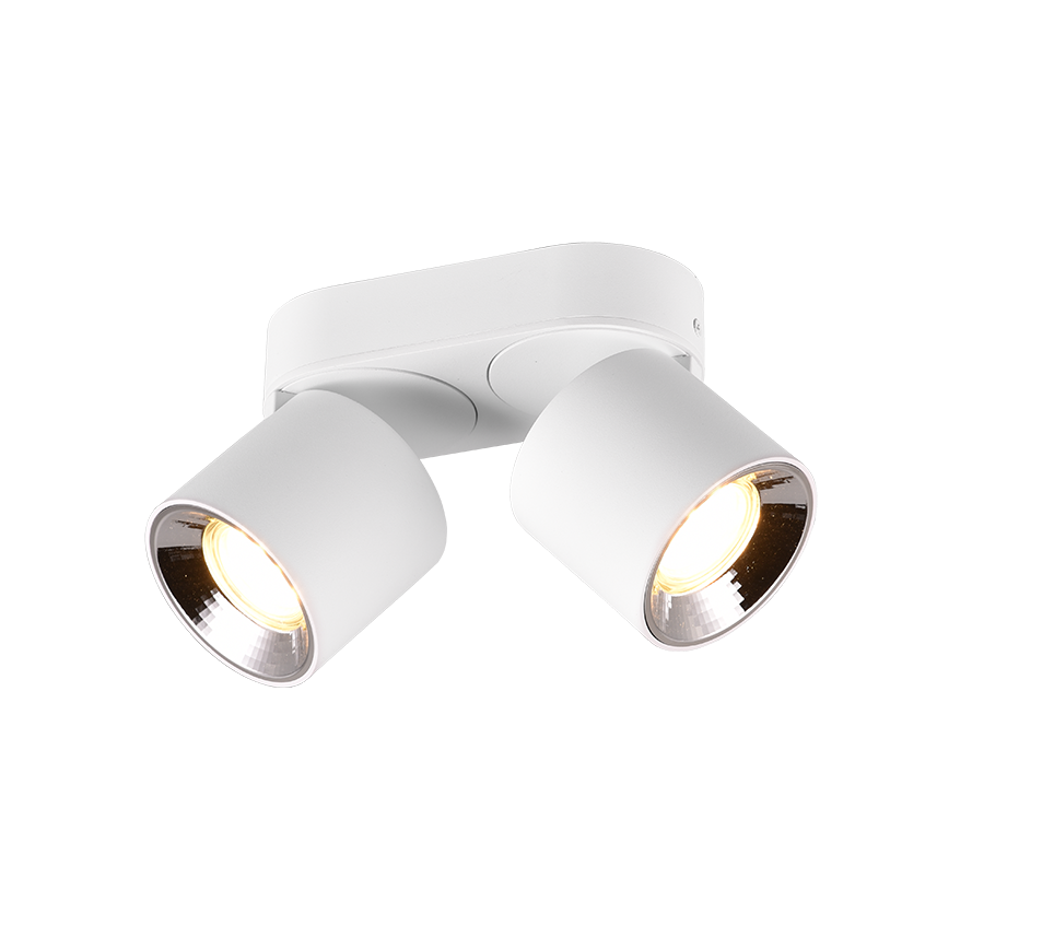 Spot Aplicat Orientabil Dreptunghiular Alb Dulie 2xGU10 L18 x H12CM