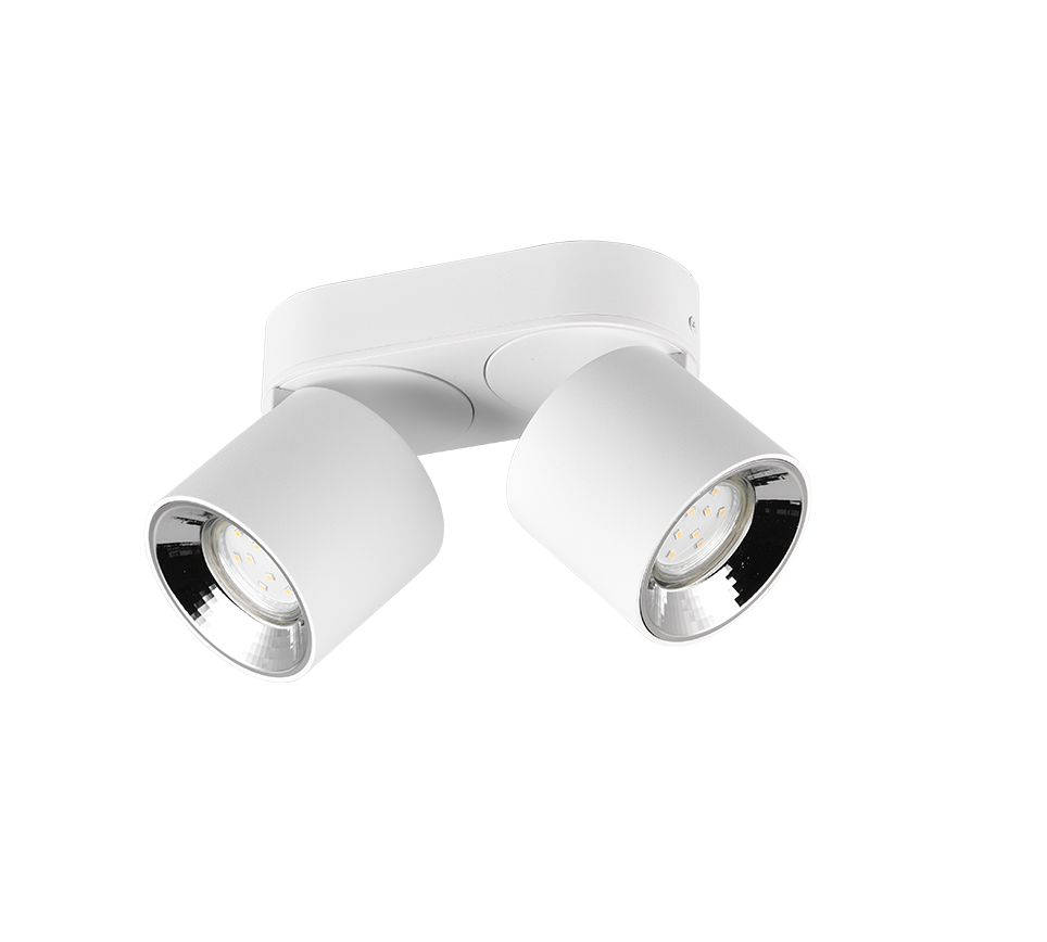 Spot Aplicat Orientabil Dreptunghiular Alb Dulie 2xGU10 L18 x H12CM