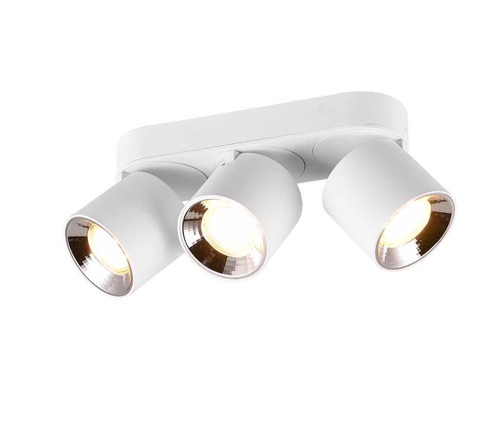 Spot Aplicat Orientabil Dreptunghiular Alb Dulie 3xGU10 L27.3 x H12CM