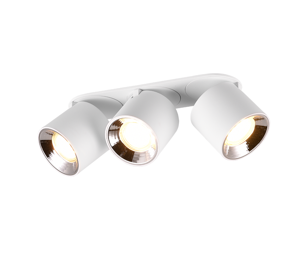 Spot Aplicat Orientabil Dreptunghiular Alb Dulie 3xGU10 L27.3 x H12CM