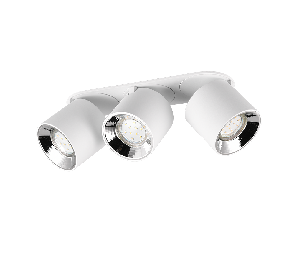 Spot Aplicat Orientabil Dreptunghiular Alb Dulie 3xGU10 L27.3 x H12CM