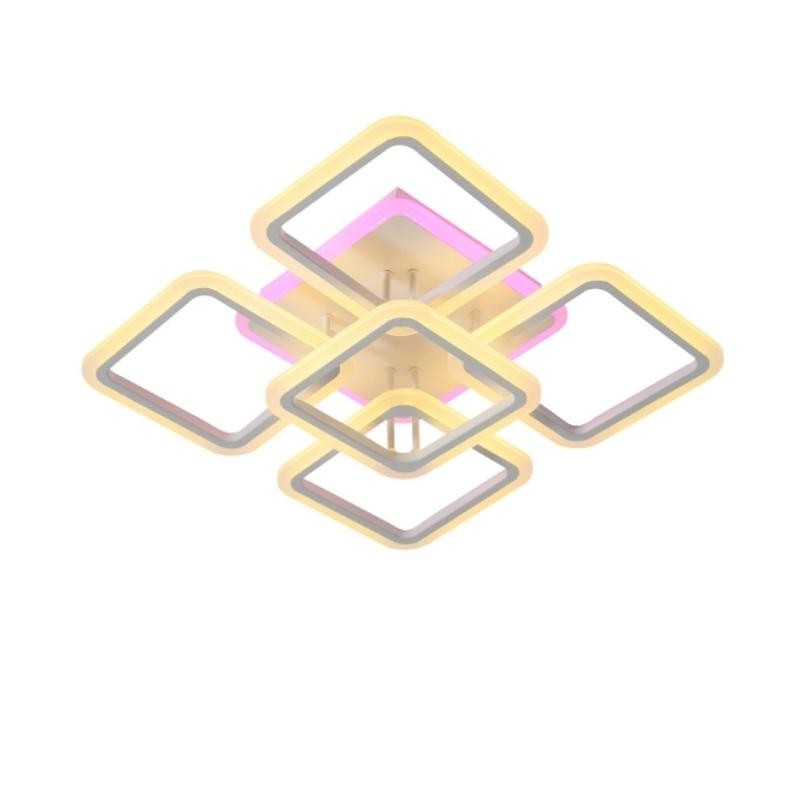 Lustra LED SQUARE RGB 55cm Echivalent 800W Telecomanda