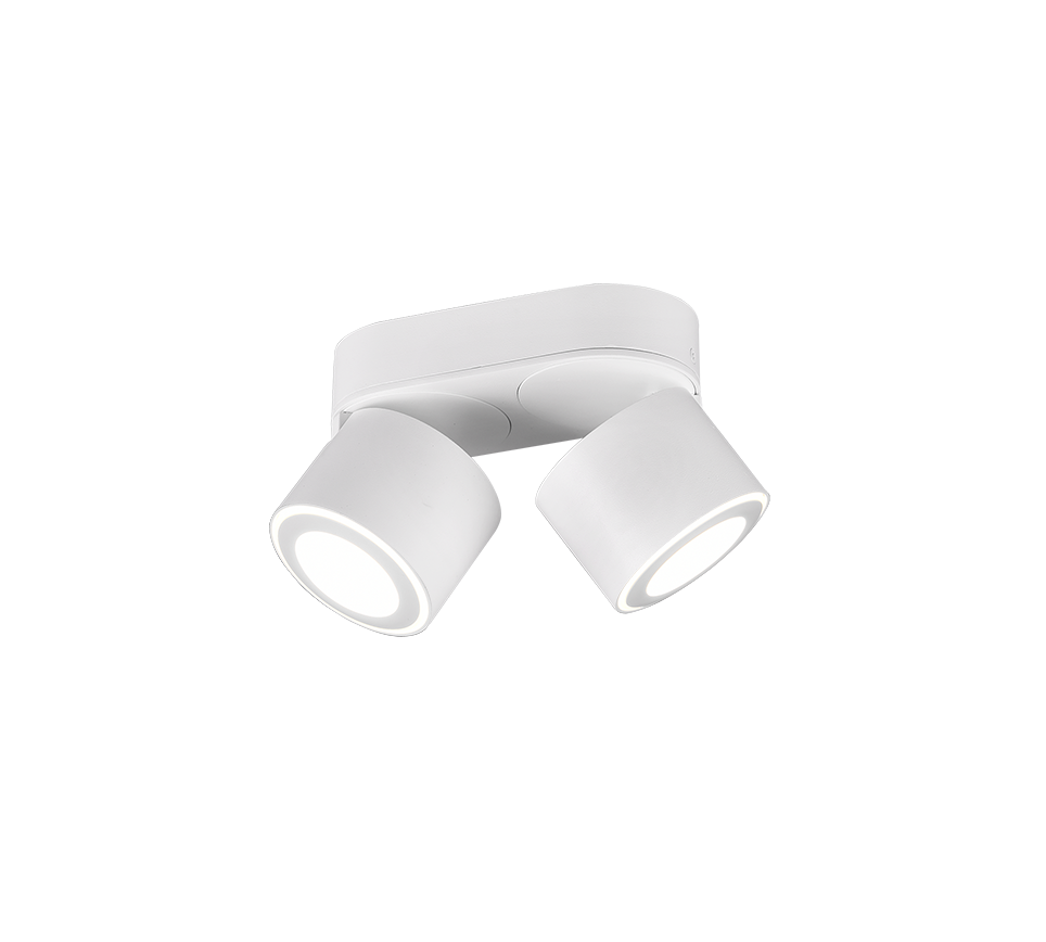 Spot LED Premium Aplicat Orientabil Dreptunghiular 2x450lm Alb 3 Moduri de Iluminare