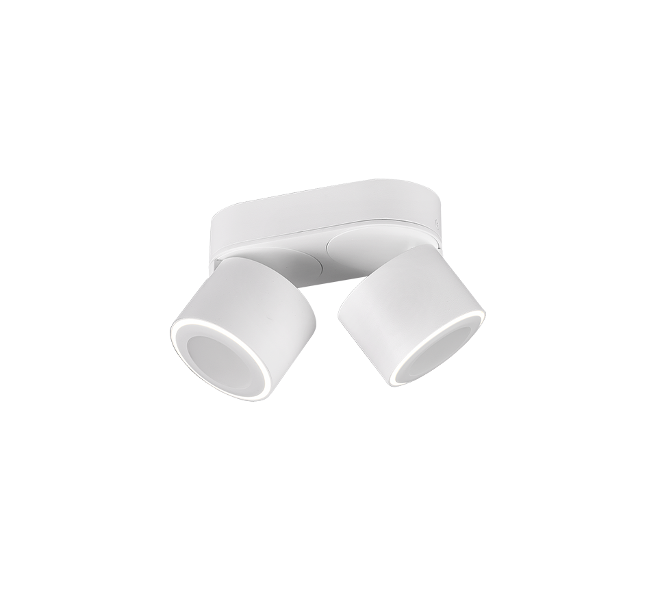 Spot LED Premium Aplicat Orientabil Dreptunghiular 2x450lm Alb 3 Moduri de Iluminare