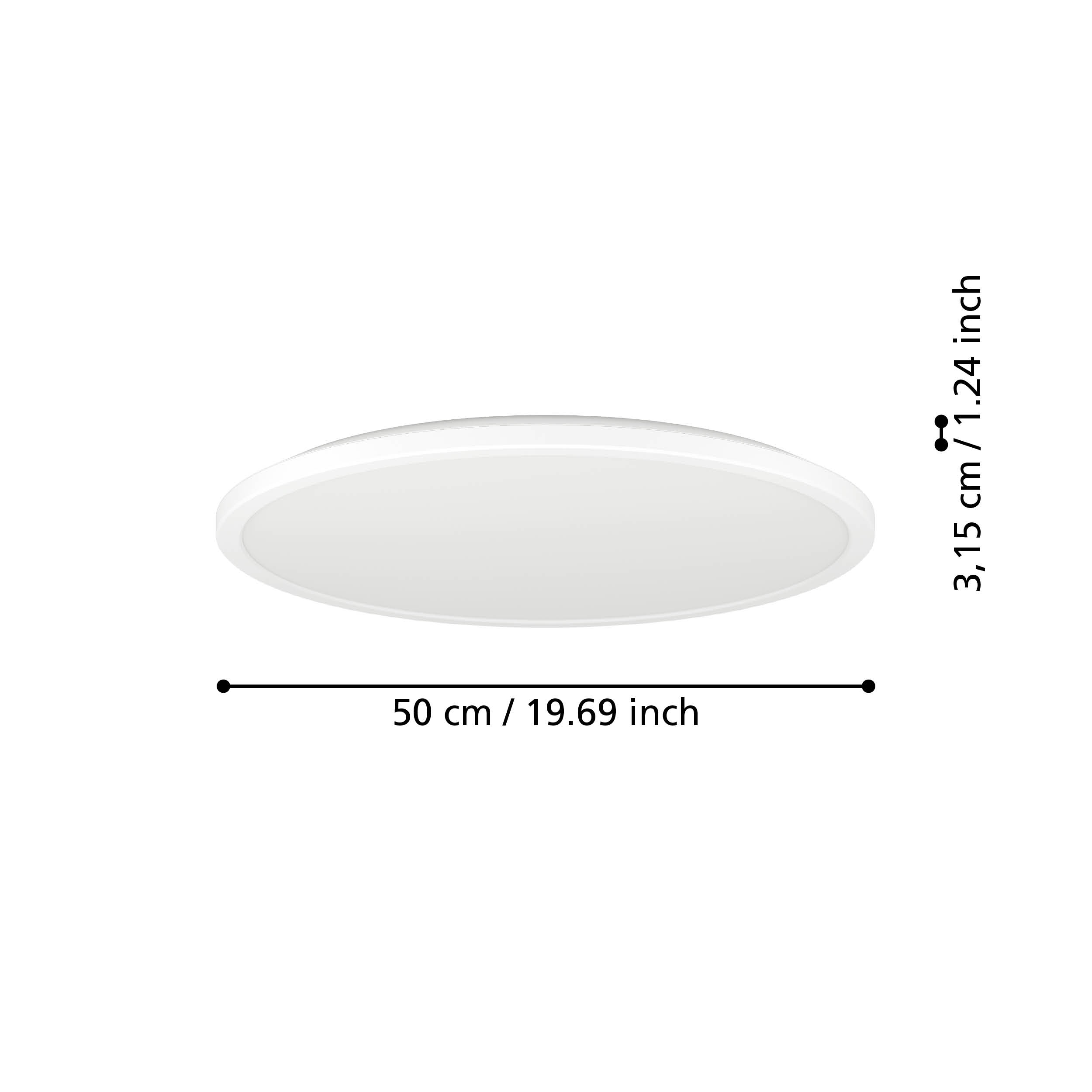 Plafoniera LED RGB + TW ROVITO Z EGLO 17W Echivalent 85W 901473 PLAFONIERA LED / 17W led ceiling light