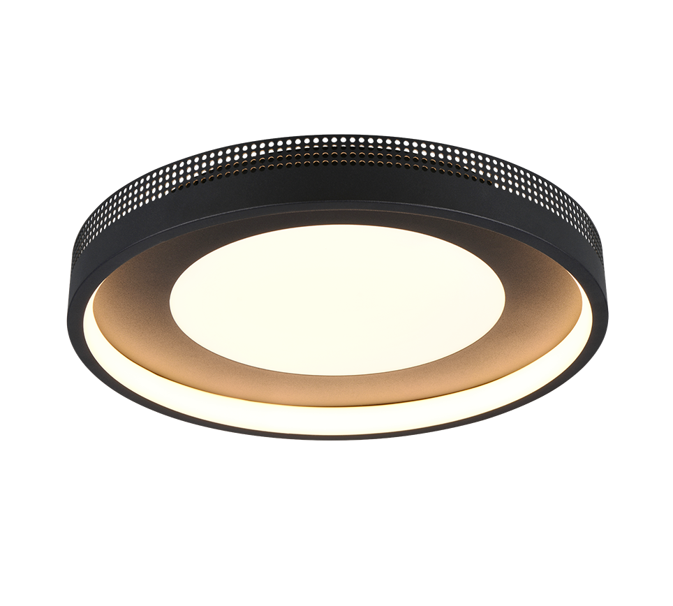 Plafoniera LED Premium Solea Black & Gold Ø40CM Echivalent 450W